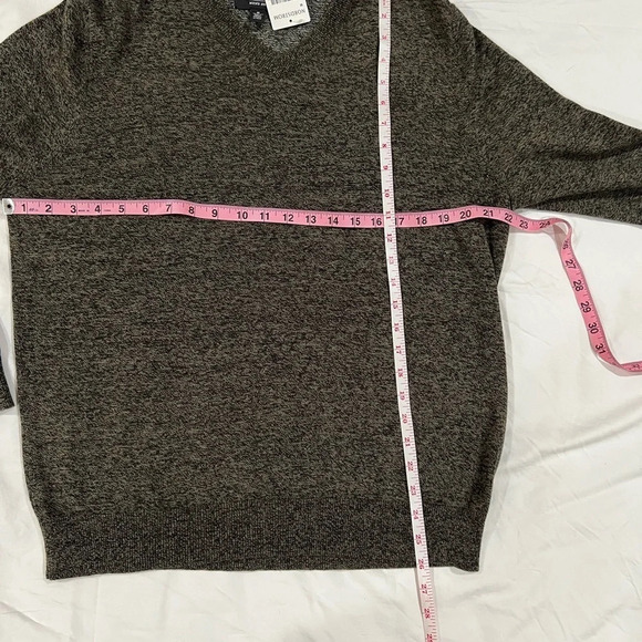 Nordstrom Men’s Cashmere Blend Sweater Green Forest Marled Color Size Medium BST - Picture 6 of 8